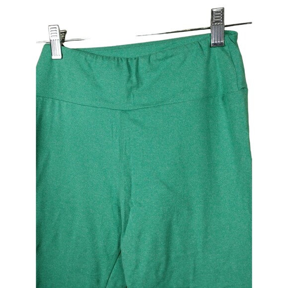 LuLaRoe Leggings Womens One Size Green Athletic Stretch Pants Solid Mid Rise - Picture 2 of 6